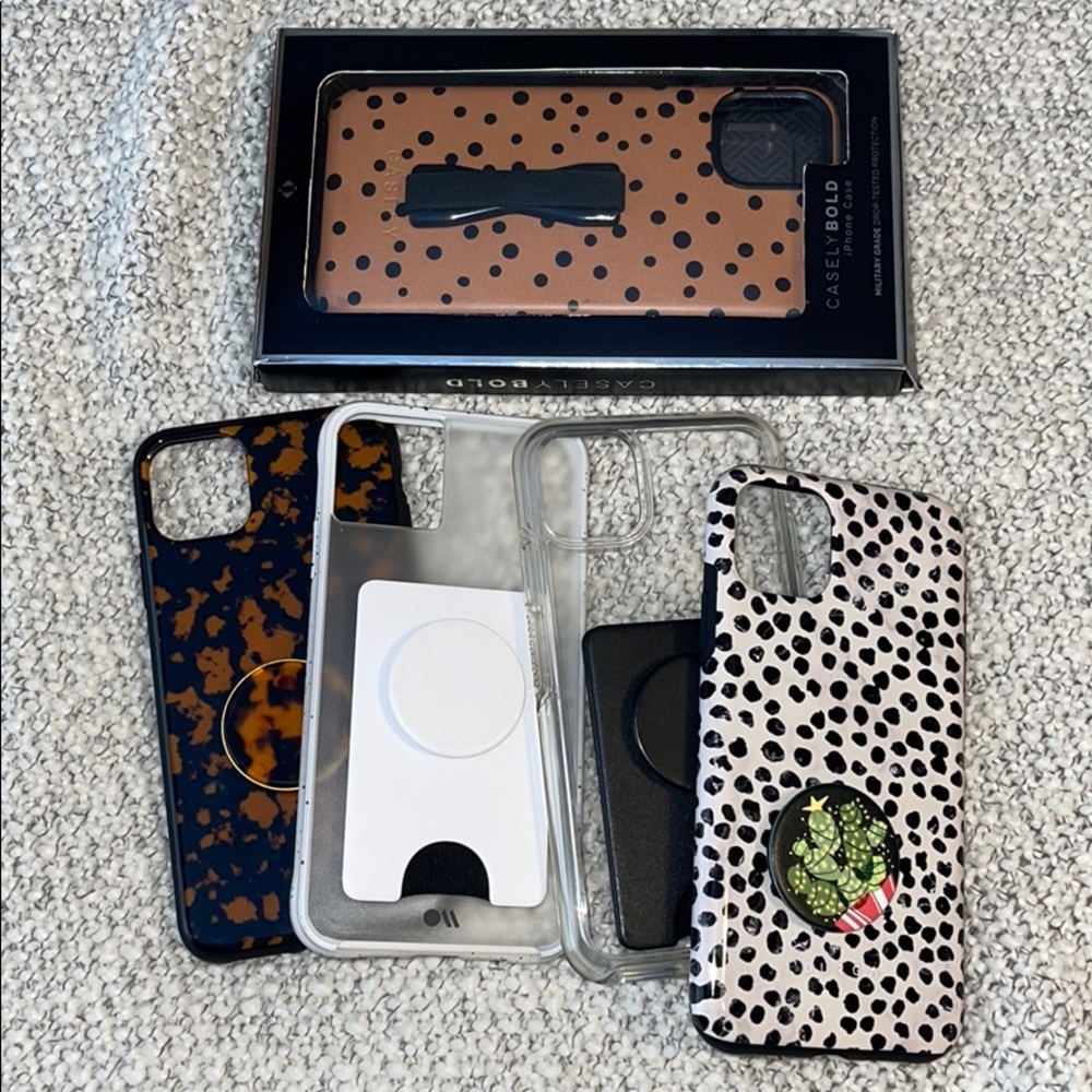 iPhone 11 Pro Max phone case lot otterbox, burga